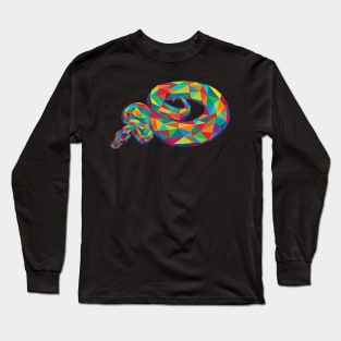 Geometric Rainbow Snake Long Sleeve T-Shirt